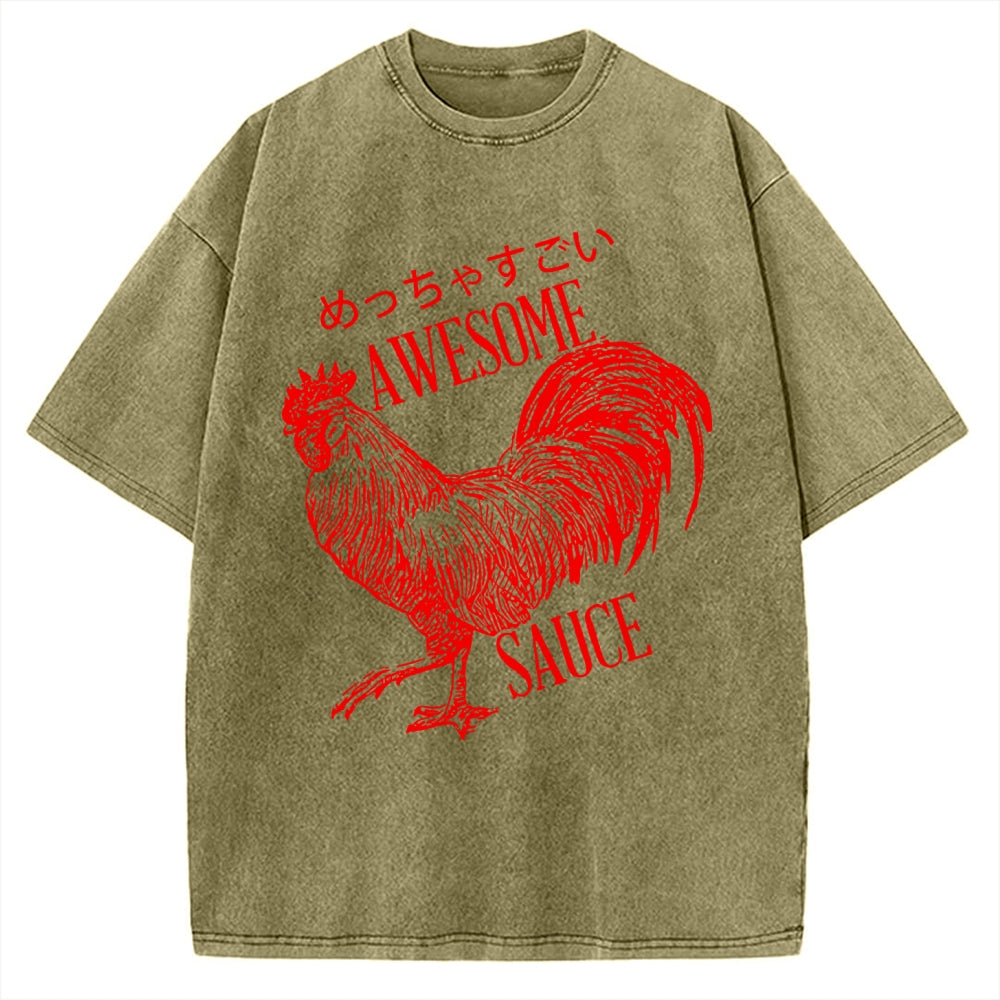 Excited Chicken Vintage Washed T-shirt