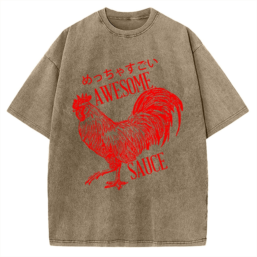 Excited Chicken Vintage Washed T-shirt