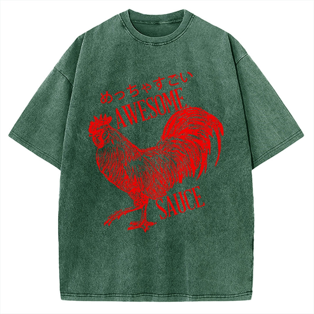 Excited Chicken Vintage Washed T-shirt