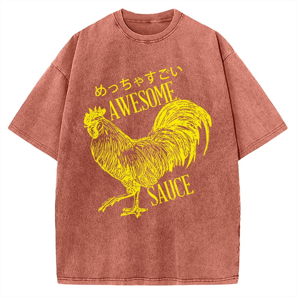 Excited Chicken Vintage Washed T-shirt
