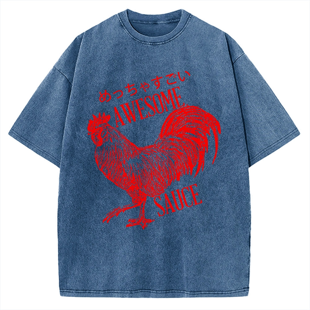 Excited Chicken Vintage Washed T-shirt