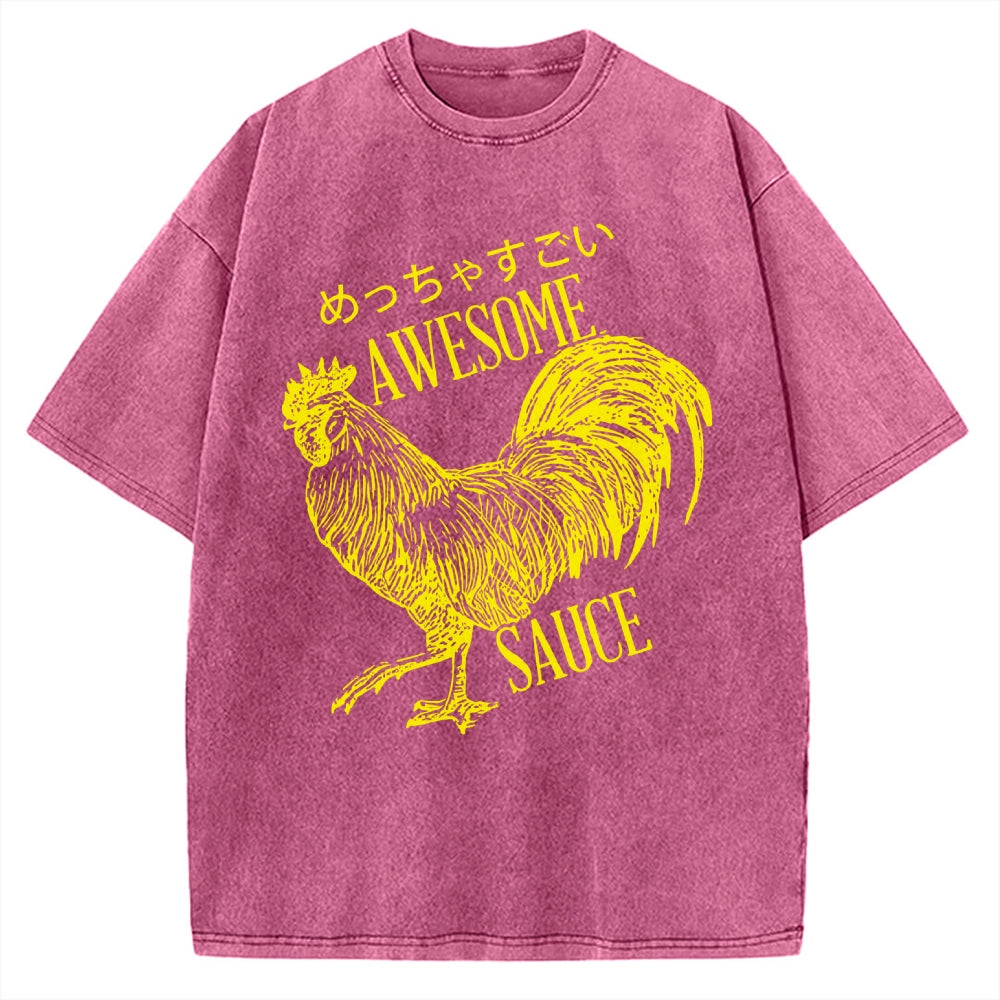 Excited Chicken Vintage Washed T-shirt