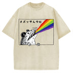 Opossum Rainbow Vintage Washed T-shirt