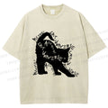 Unisex Artpiay Cat Printed Washed Tee