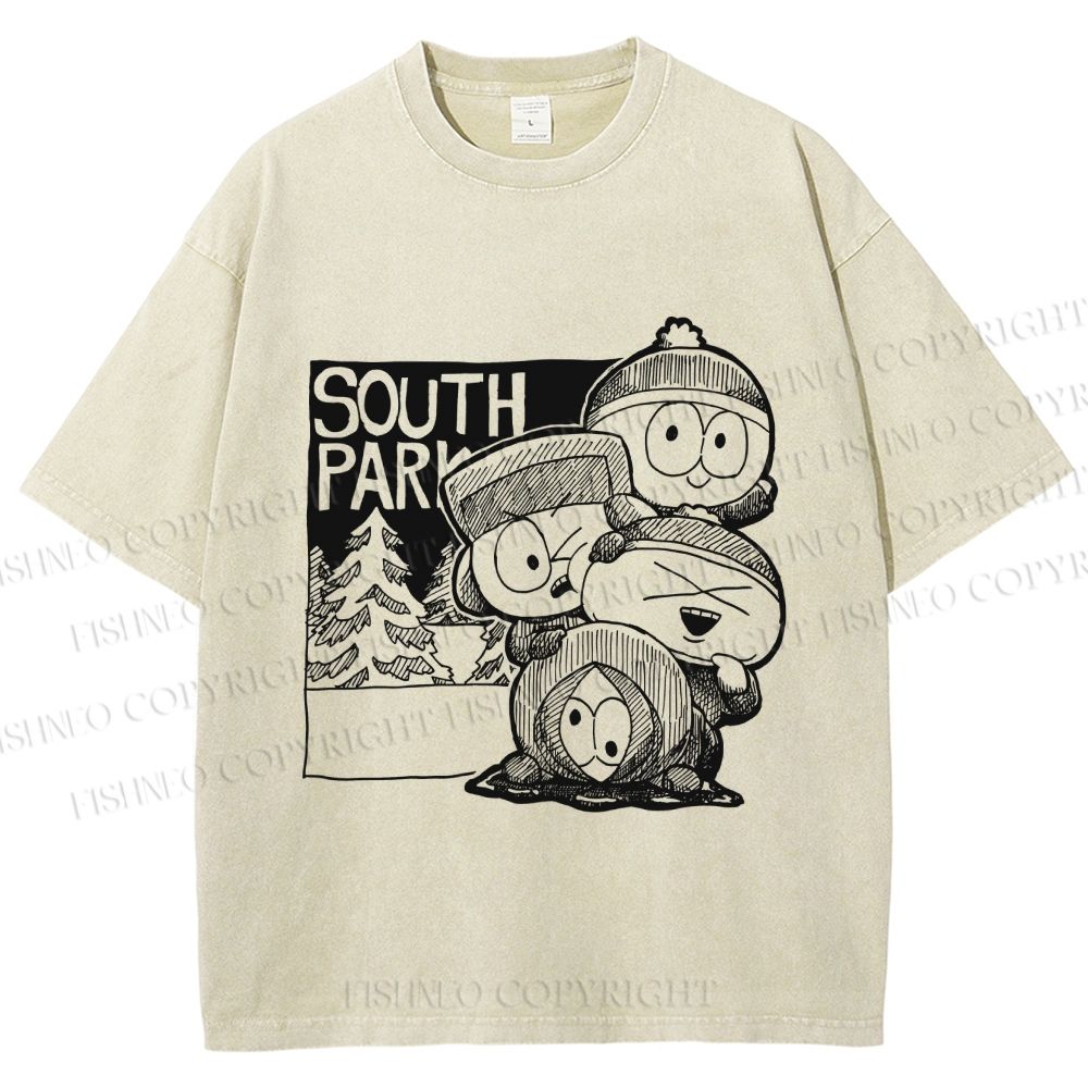 Unisex South Park Printed Washed Tee