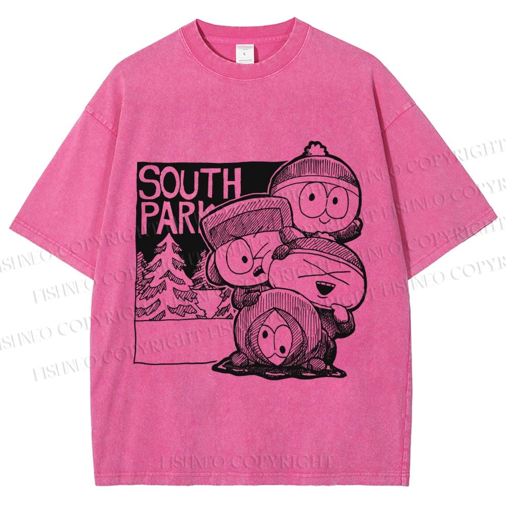 Unisex South Park Printed Washed Tee