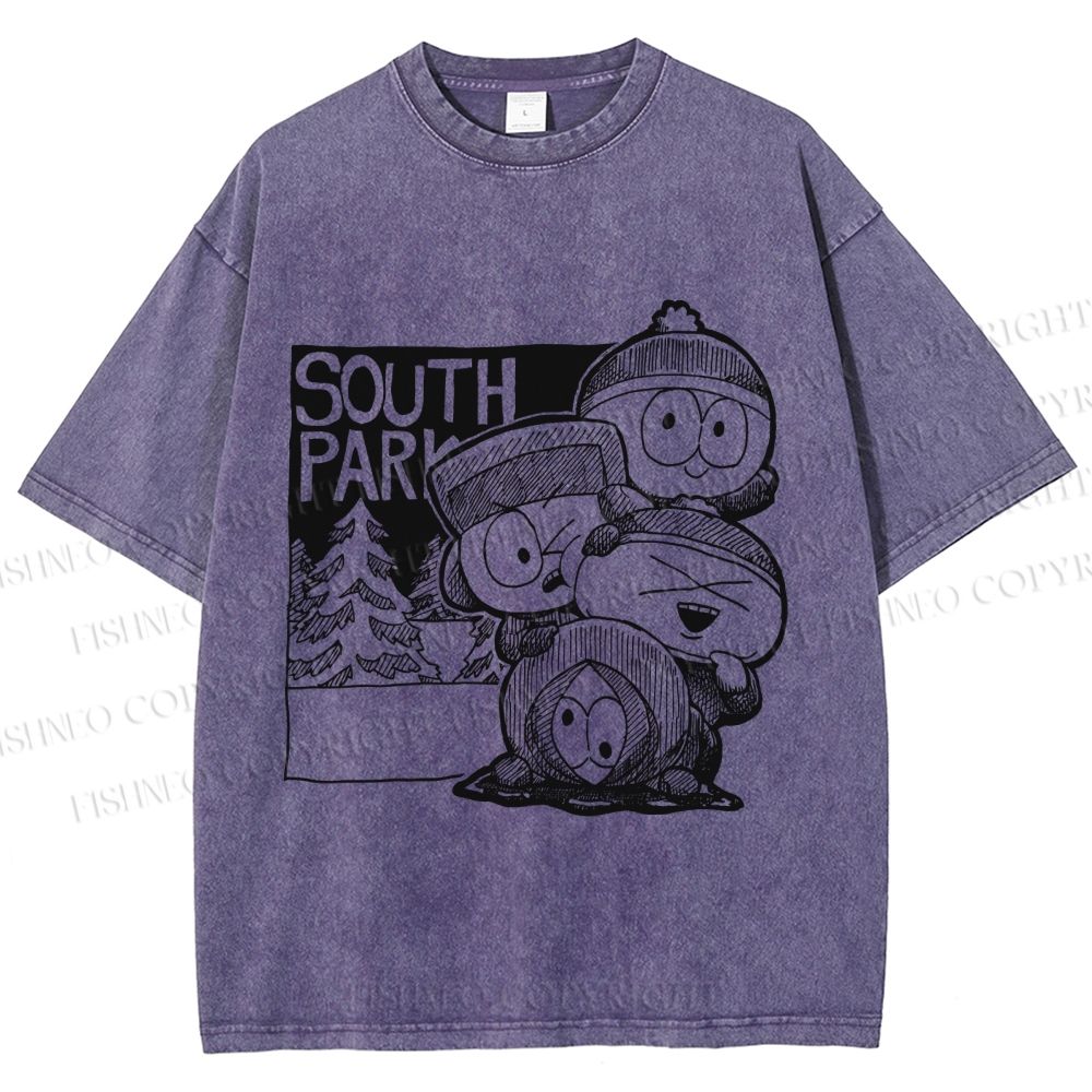 Unisex South Park Printed Washed Tee