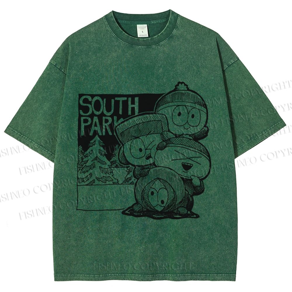 Unisex South Park Printed Washed Tee