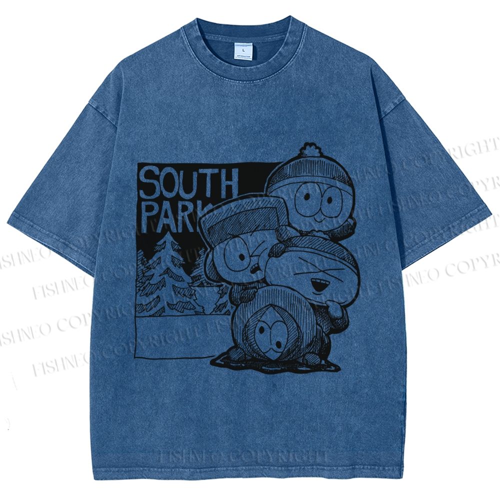 Unisex South Park Printed Washed Tee