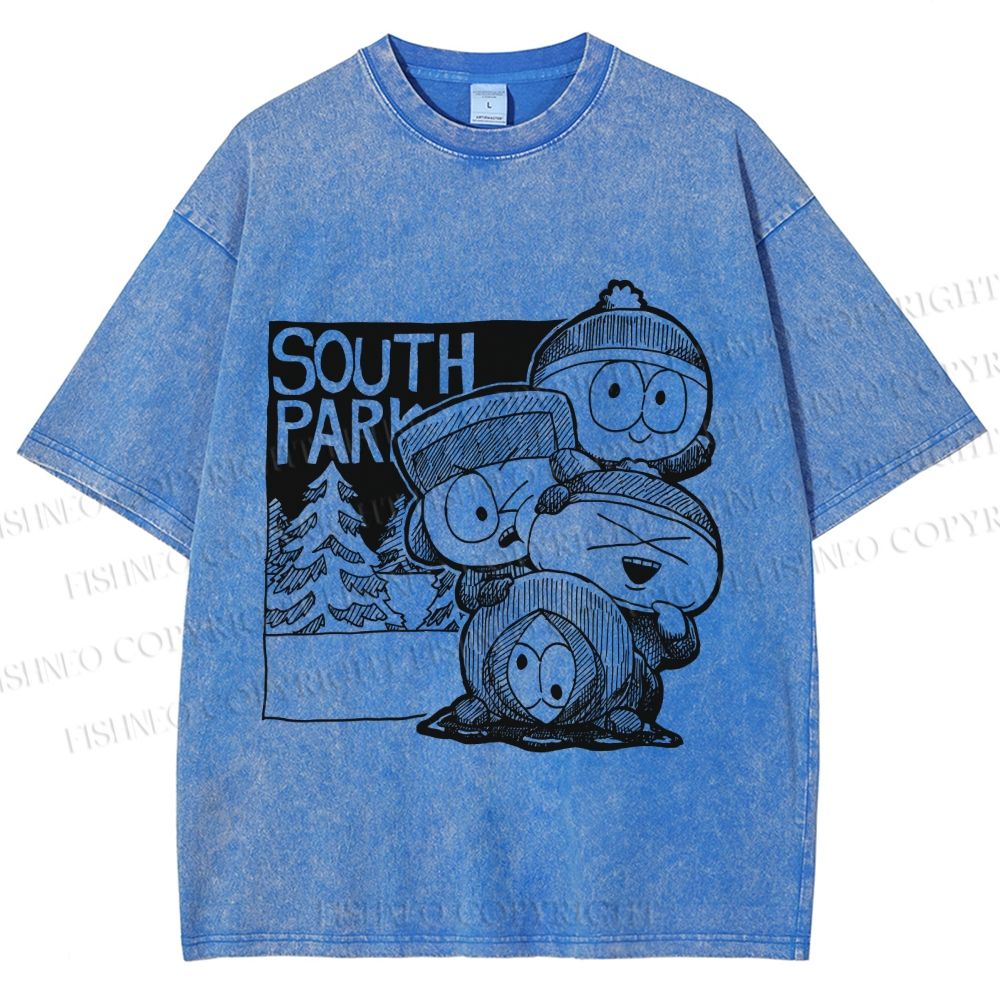 Unisex South Park Printed Washed Tee