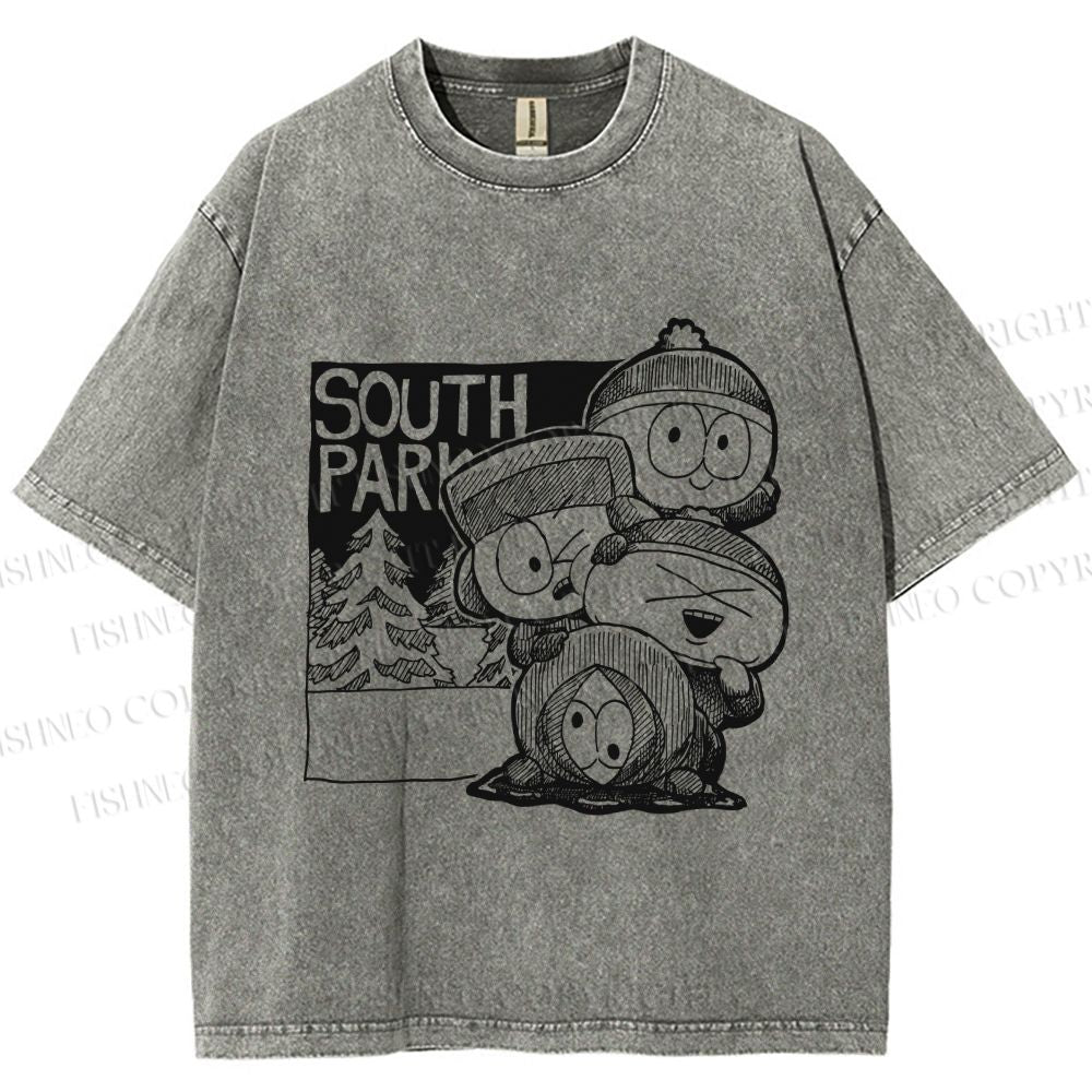 Unisex South Park Printed Washed Tee