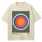 Unisex Vintage Graffiti The California Sun Printed Washed Tee