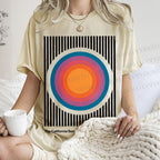 Unisex Vintage Graffiti The California Sun Printed Washed Tee