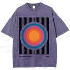 Unisex Vintage Graffiti The California Sun Printed Washed Tee