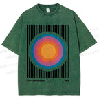 Unisex Vintage Graffiti The California Sun Printed Washed Tee