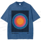 Unisex Vintage Graffiti The California Sun Printed Washed Tee