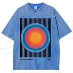 Unisex Vintage Graffiti The California Sun Printed Washed Tee