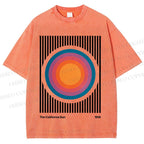 Unisex Vintage Graffiti The California Sun Printed Washed Tee