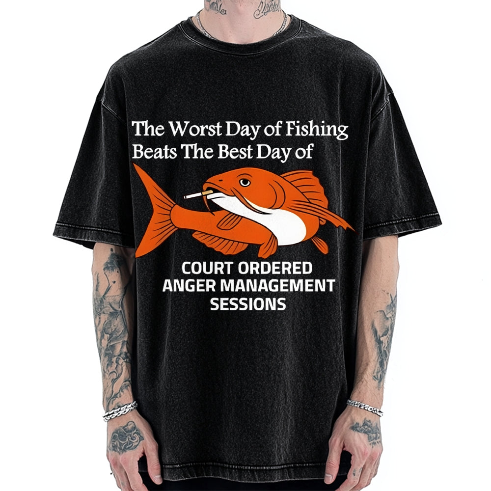 Funny Koi Joke Vintage Washed T-shirt
