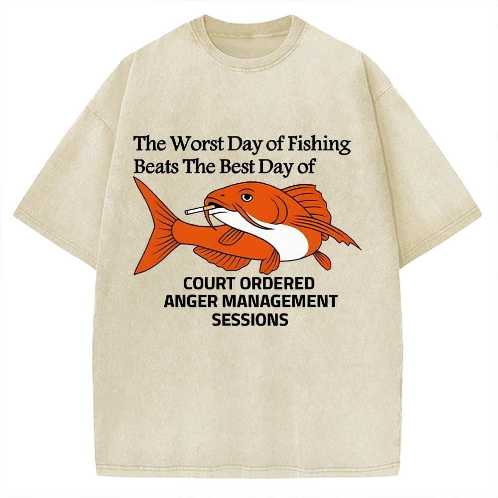 Funny Koi Joke Vintage Washed T-shirt