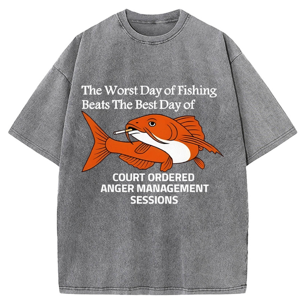 Funny Koi Joke Vintage Washed T-shirt