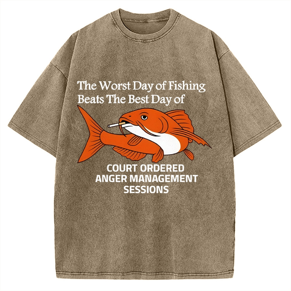 Funny Koi Joke Vintage Washed T-shirt