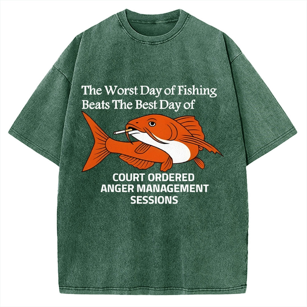Funny Koi Joke Vintage Washed T-shirt