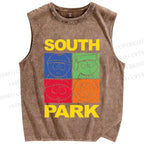 Unisex South Park Printed Washed Tank Top