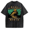 Capybara No Thoughts Head Empty Vintage Washed T-shirt