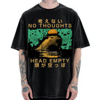Capybara No Thoughts Head Empty Vintage Washed T-shirt