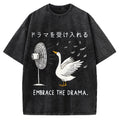 Goose Blowing Electric Fan Vintage Washed T-shirt