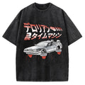 Time Travel Car sumi-e Vintage Washed T-shirt