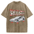 Time Travel Car sumi-e Vintage Washed T-shirt