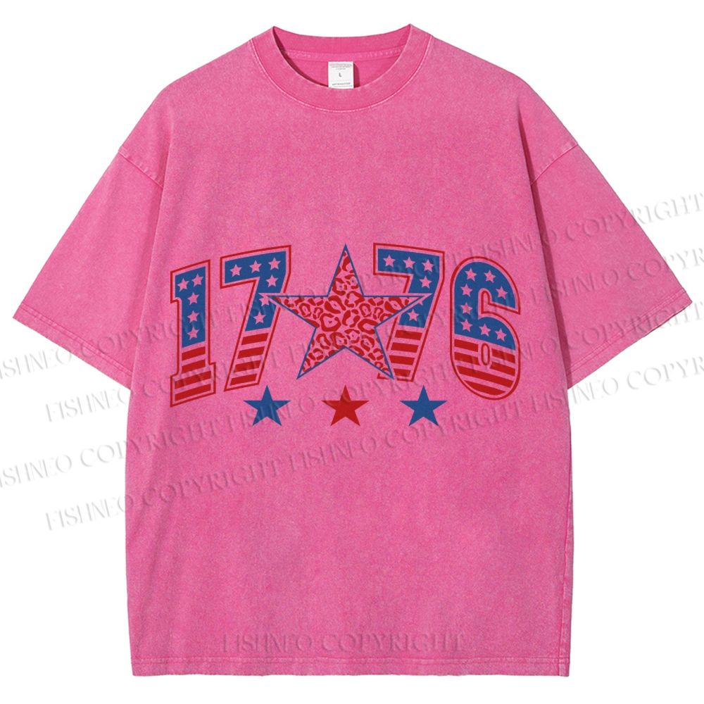 Unisex 1776 Independence Day Printed Washed Tee