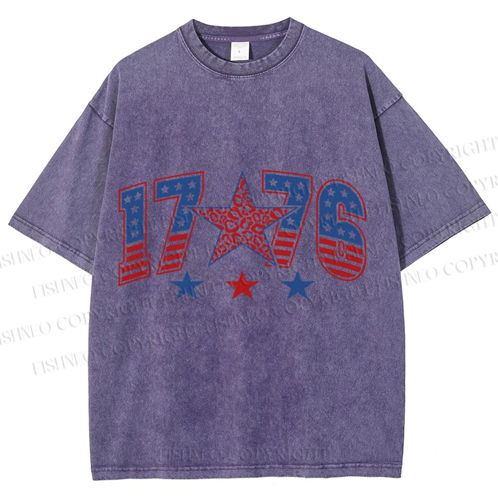Unisex 1776 Independence Day Printed Washed Tee