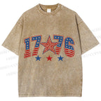 Unisex 1776 Independence Day Printed Washed Tee