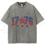 Unisex 1776 Independence Day Printed Washed Tee