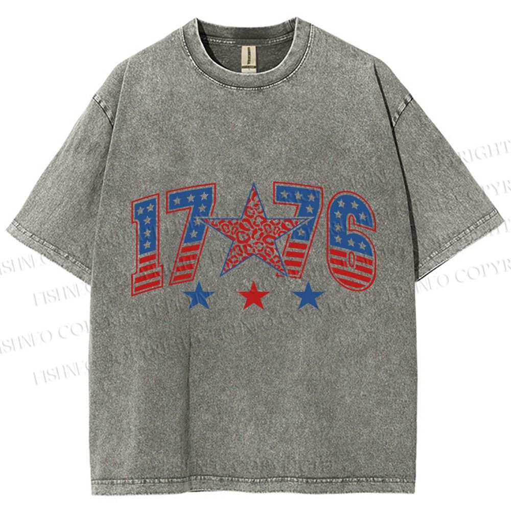Unisex 1776 Independence Day Printed Washed Tee