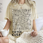 Unisex Yayoi Kusama Graffiti Printed Washed Tee