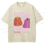 Unisex Yayoi Kusama Pumpkin Printed Washed Tee