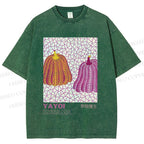 Unisex Yayoi Kusama Pumpkin Printed Washed Tee