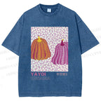 Unisex Yayoi Kusama Pumpkin Printed Washed Tee