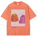 Unisex Yayoi Kusama Pumpkin Printed Washed Tee