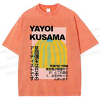 Unisex Yayoi Kusama Pumpkin Printed Washed Tee