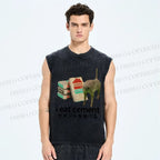 Unisex I Eat Cement Printed Washed Tank Top