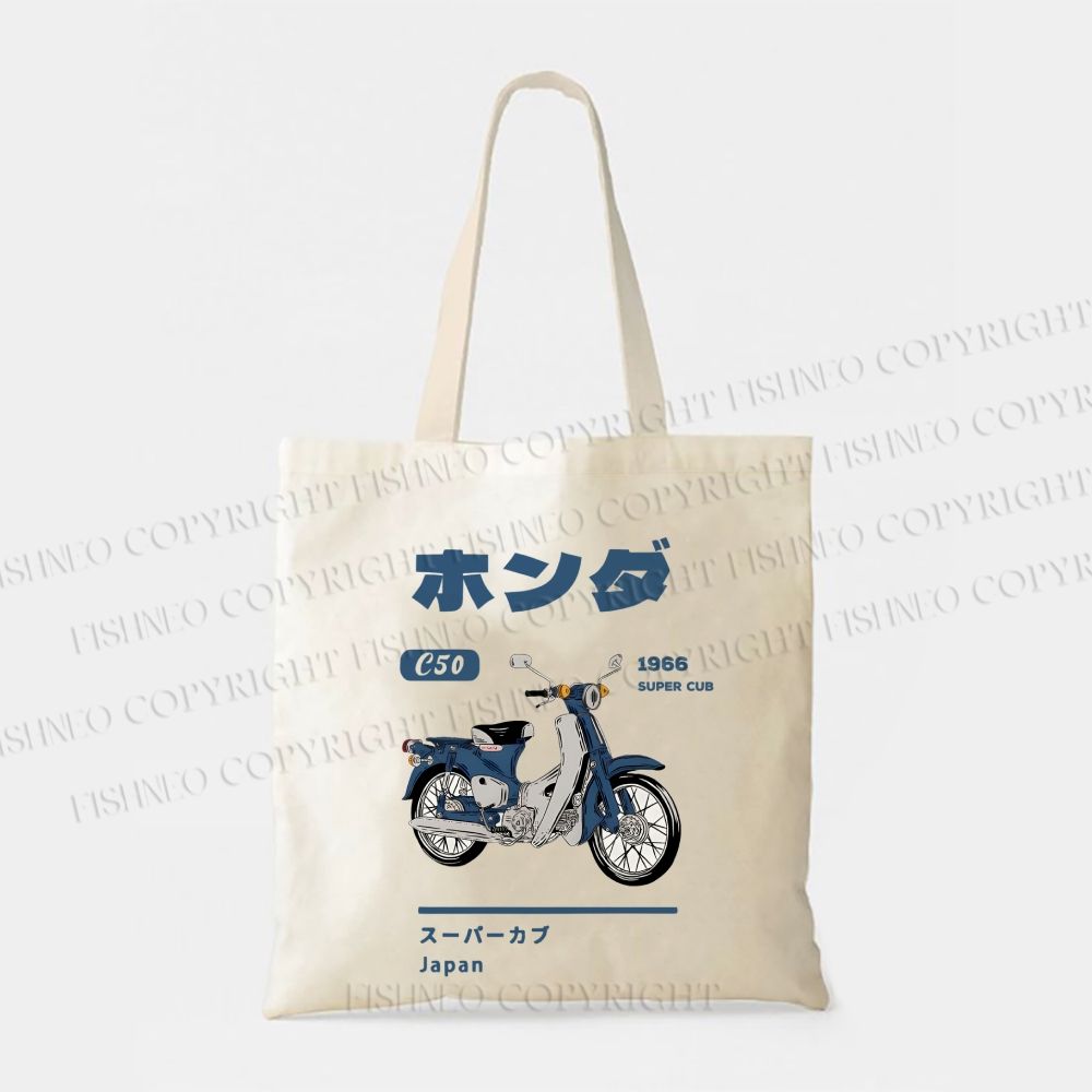 Honda C50 Super Cub Motorcycle Tote Bag