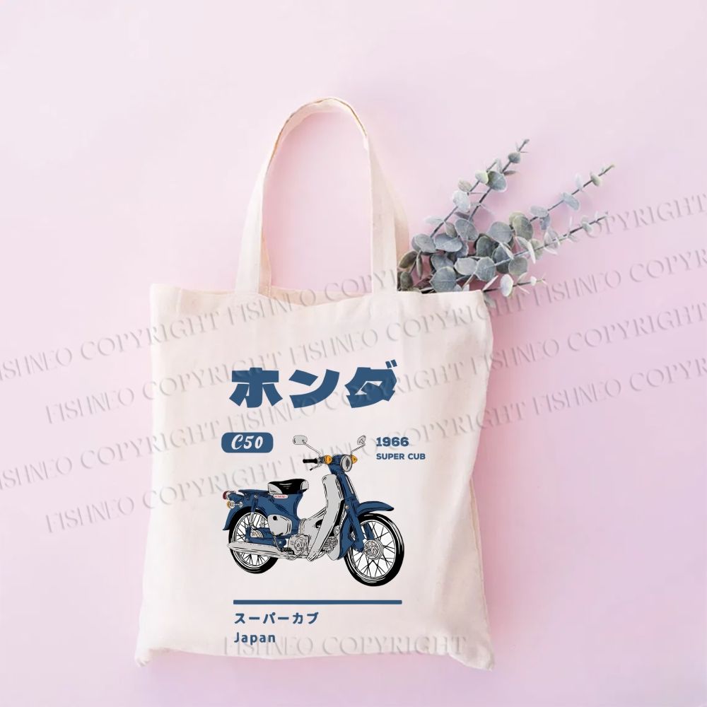 Honda C50 Super Cub Motorcycle Tote Bag