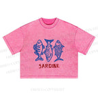 Vintage Sardine Washed Cropped T-Shirt