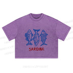 Vintage Sardine Washed Cropped T-Shirt