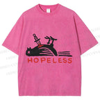 Unisex Hopeless Bird Printed Washed Tee